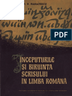 P.P. Panaitescu INCEPUTURILE SI BIRUINTA SCRISULUI IN LIMBA ROMANA PDF