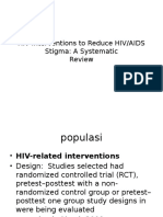 HIV Interventions To Reduce HIV/AIDS Stigma: A Systematic Review