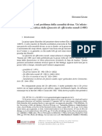 Giovanni LICATA, Elia Del Mendigo Sul Problema Della Causalitá Divina. Un Edizione Critica Della Quaestio de Efficientia Mundi