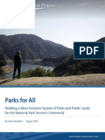 Parks For All: Building A More Inclusive System of Parks and Public Lands For The National Park Service's Centennial