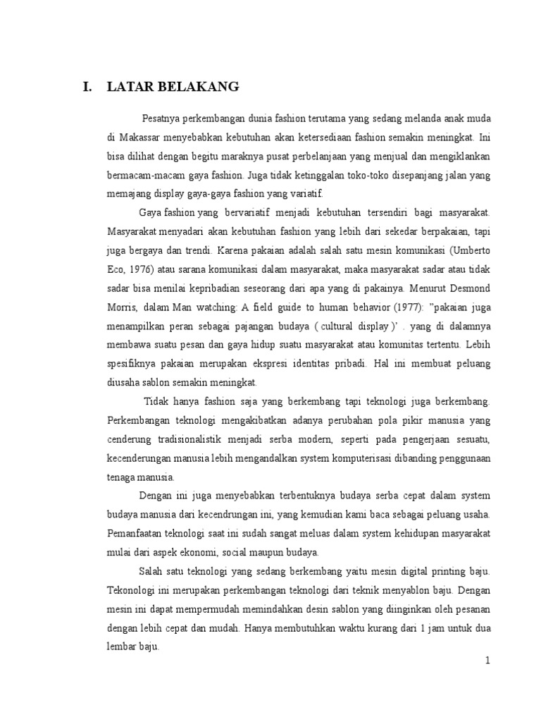 Proposal Usaha Sablon Doc