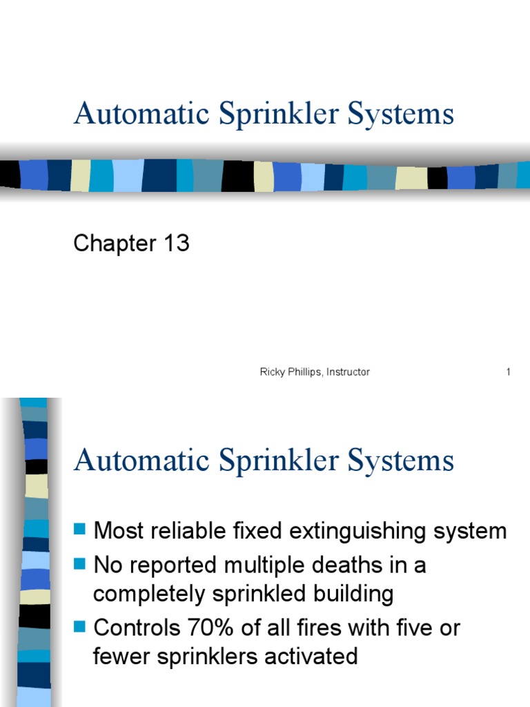 Automatic Sprinkler Systems | PDF | Fire Sprinkler System | Fire Protection