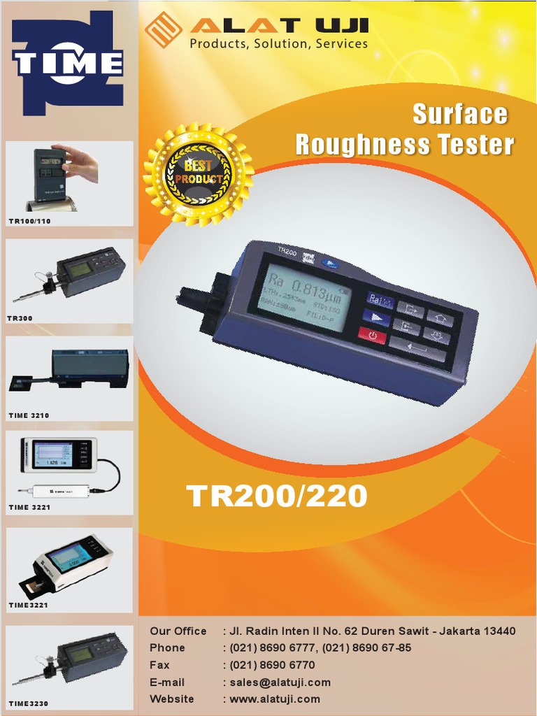 Surface Roughness Tester TR200, 220 PDF Surface Roughness