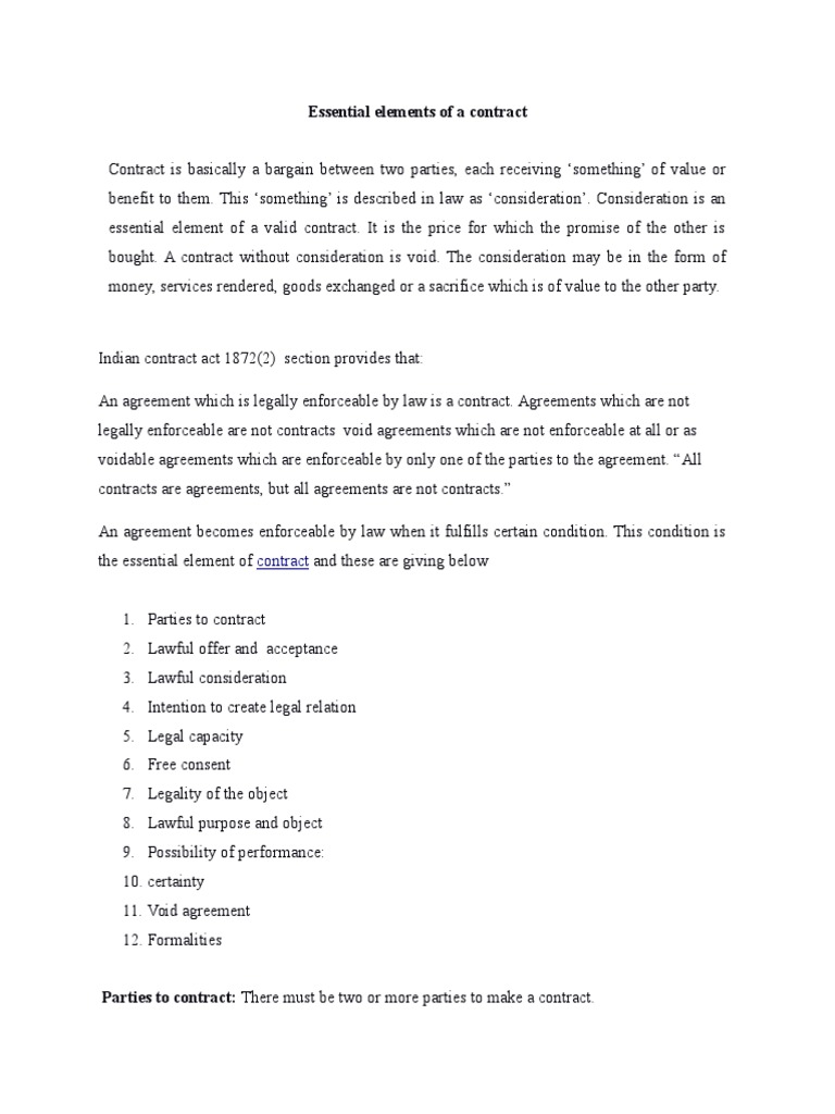 When is a contract enforceable by law picture