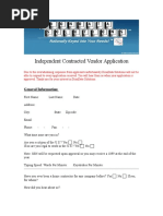 Independent Contracted Vendor Application: General Information