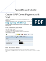 SAP Down Payment Request With VIM