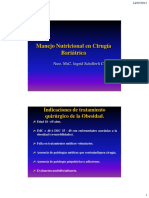 Manejo Nutricional en Cirugia Bariatrica