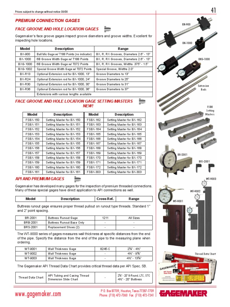 Gagemaker Catalog 1 Pipe (Fluid Conveyance) Equipment