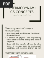 Thermodynami Cs Concepts: Prepared By: Engr. Daniel G. Sierra