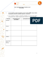 8º Actividades de Comprensión de Lectura El Ruiseñor y La Rosa