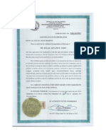 SEC Certificate