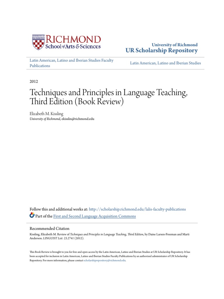 Techniques and Principles in Language Teaching Third Edition | Download ...