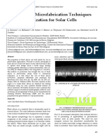 Black Silicon: Microfabrication Techniques and Characterization For Solar Cells Applications