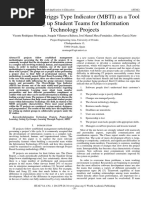 Using Myers-Briggs Type Indicator (MBTI) as a Tool for Setting up Student Teams for Information Technology Projects