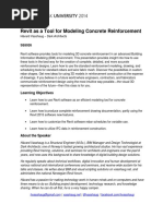 Handout_6926_SE6926 - Revit as a Tool for Modeling Concrete Reinforcement