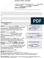 Polymerase Chain Reaction Worksheeet