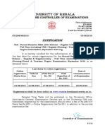 University of Kerala: Office of The Controller of Examinations