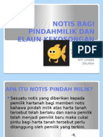 Notis Bagi Pindahmilik Dan Elaun Kekosongan