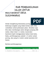 Contoh Rab Pembangunan Paving Jalan Untuk Masyarakat Desa Sugihwaras