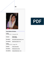 Benazir Bhutto's Wikipedia