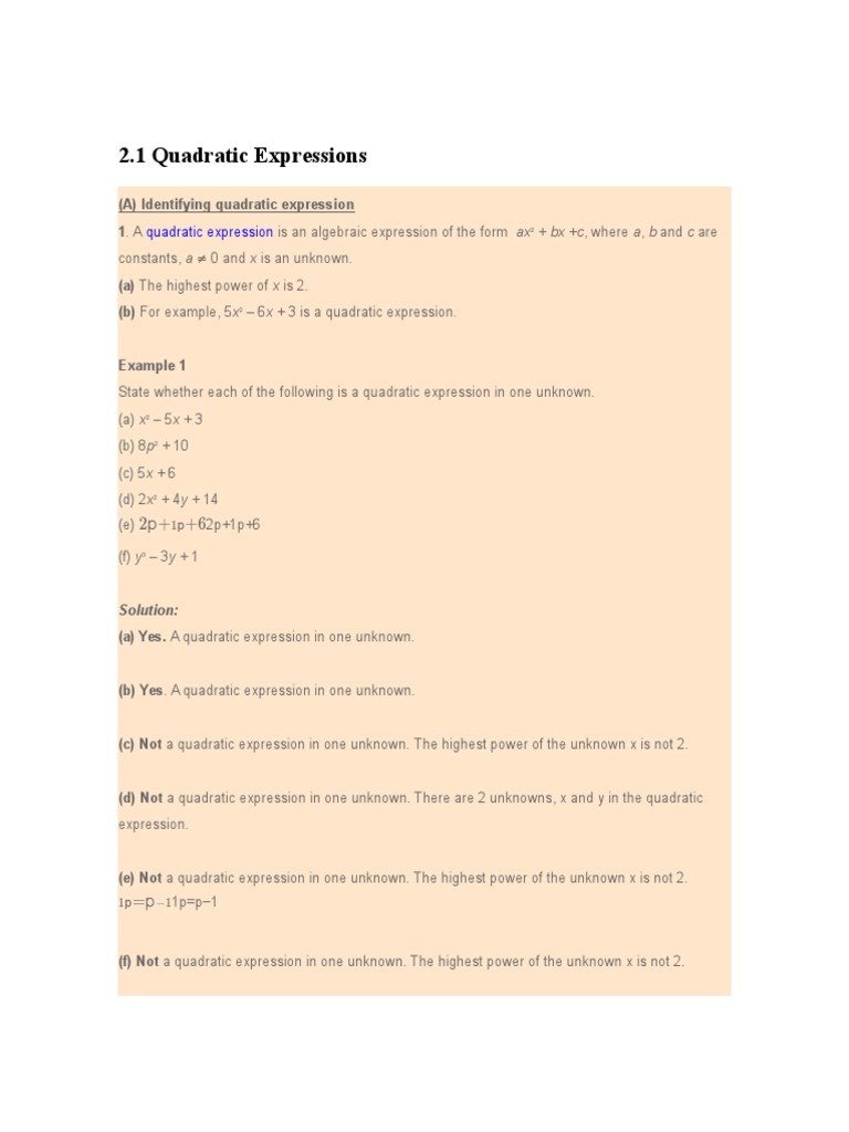 Math chap 2  Quadratic Equation  Equations