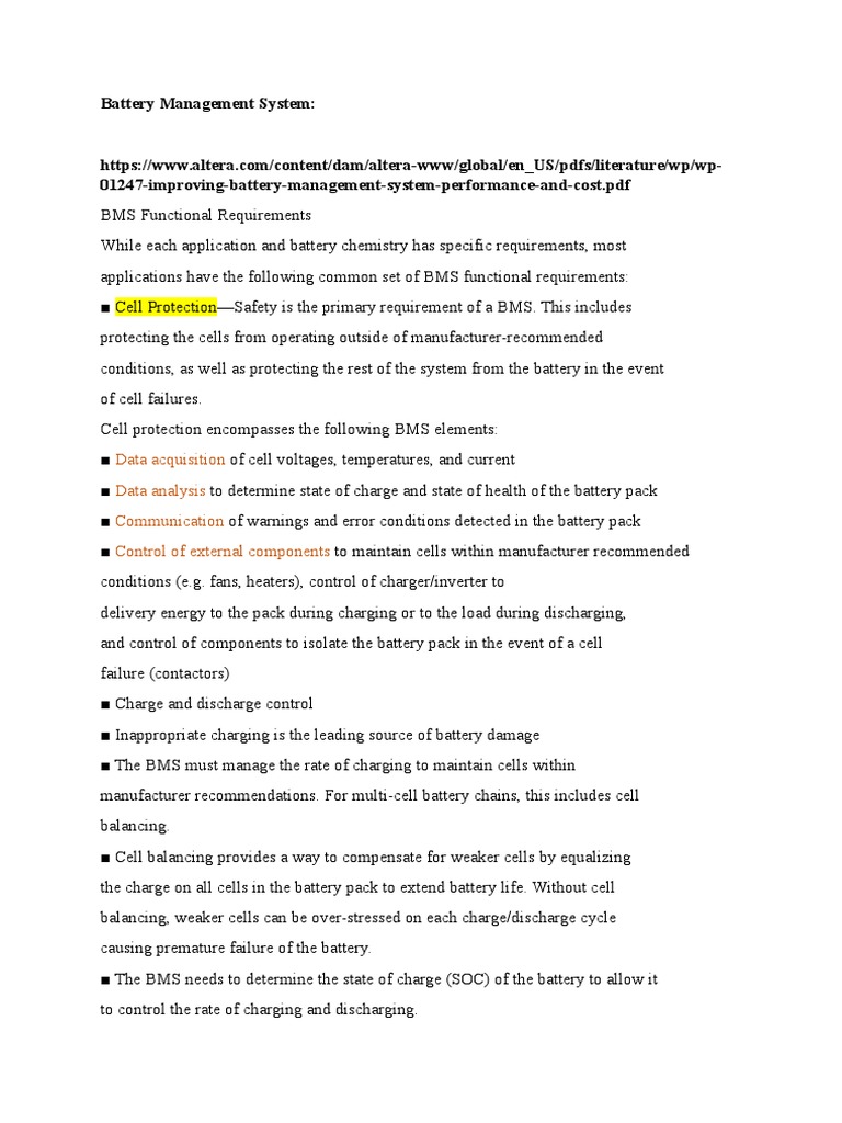 Distributed Battery Management System Design | PDF | Battery ...