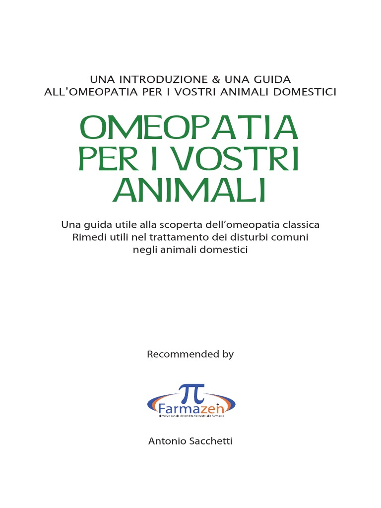 Omeopatia Per Animali Testipdf Homeopathy Medicine