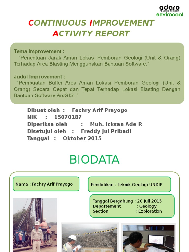Pembuatan Buffer Area Aman Lokasi Pemboran Geologi (Unit & Orang ...