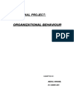 Organization AL Behaviour: Final Project