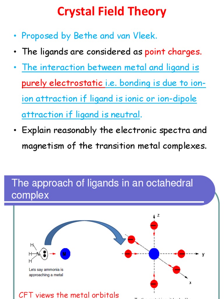 CFT in Octahedral Complexes Explained | PDF | Coordination Complex ...