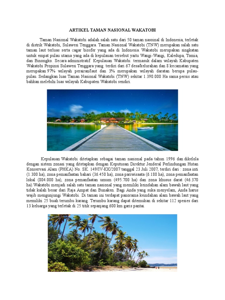 Artikel Taman Nasional Wakatobi