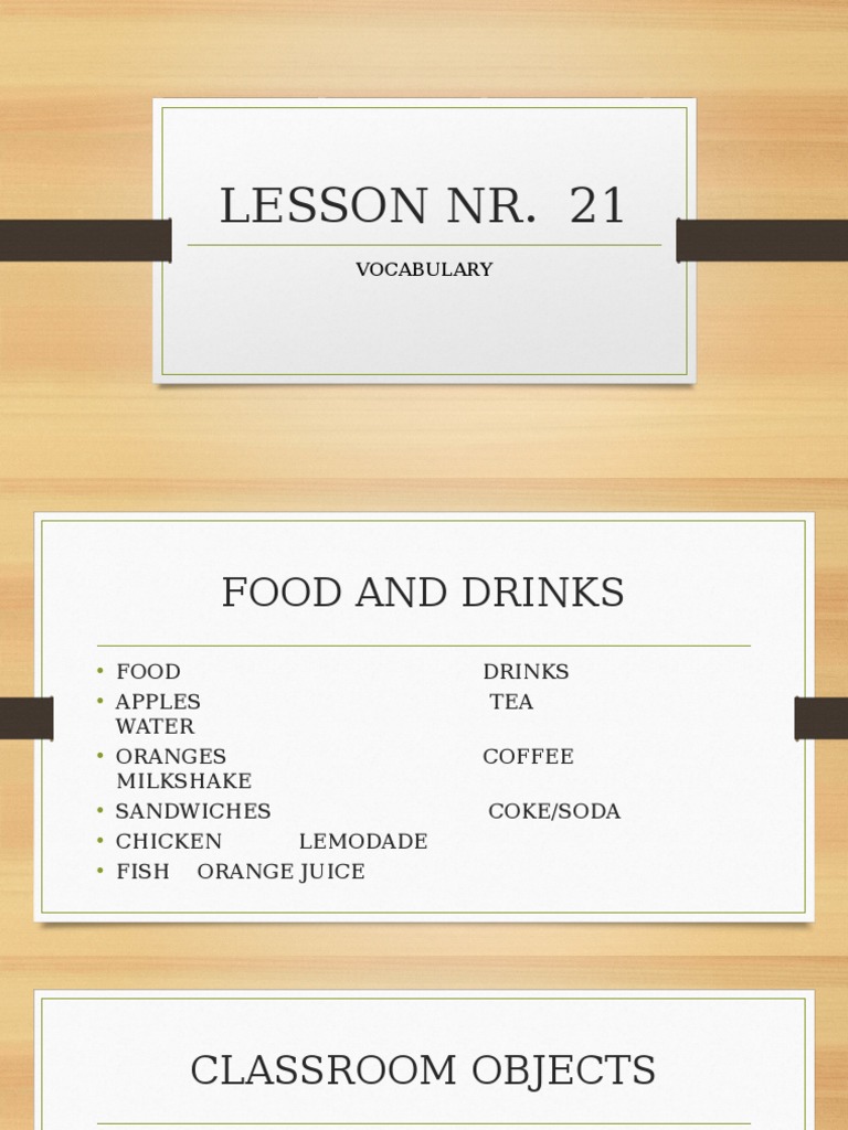 21.lesson NR 21 | PDF | Cooking, Food & Wine | Wellness