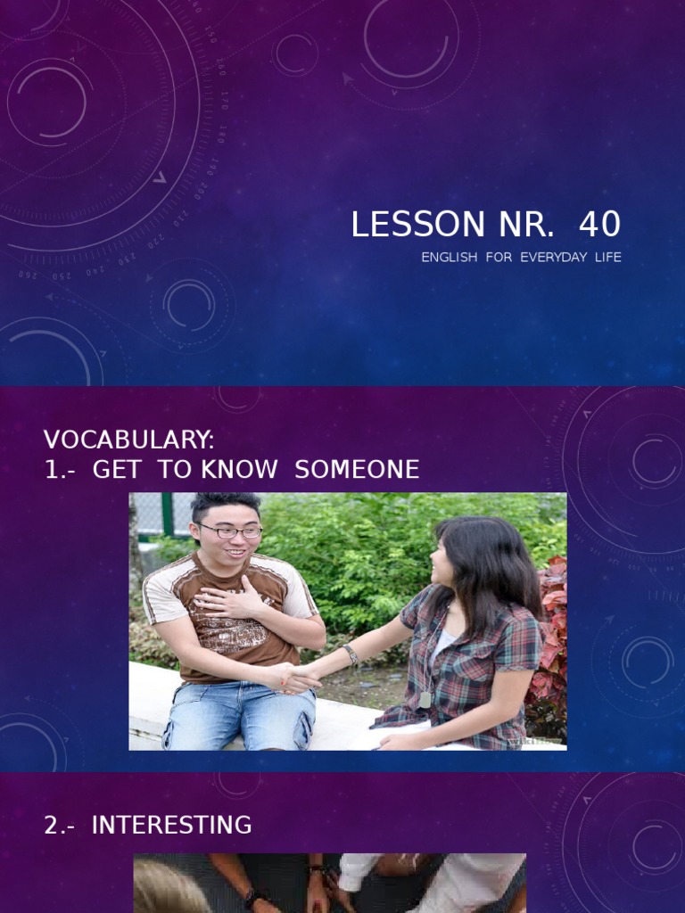 Everyday English Vocabulary Lesson 40 | PDF