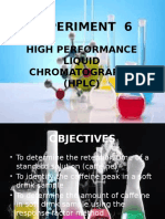 Experiment 6: High Performance Liquid Chromatography (HPLC)