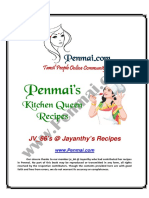 Jayanthy Recipes PDF - Penmai's Kitchen Queen