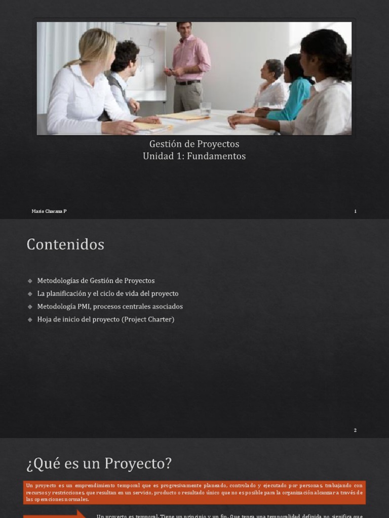 Unidad 01 Gestion de Proyectos | PDF | Gestión de proyectos | Planificación