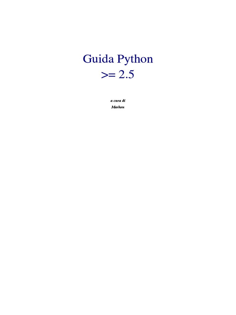 Guida Python PDF | PDF