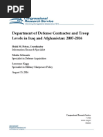 DoD Contractor And Troop Levels In Iraq And Afghanistan 2007-2016