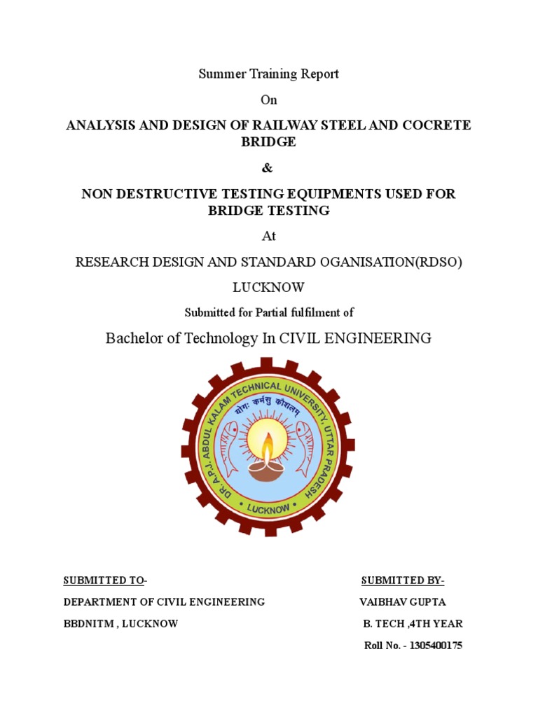 Railway Bridge Design & Testing Report | PDF | Art | Technology ...