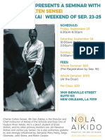 Charles Colten Sensei at NOLA Aikido September 2016 Flyer