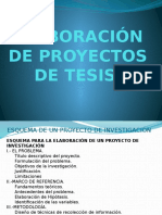 Elaboración de Proyectos de Tesis