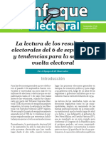 Enfoque Electoral No. 12 La Lectura de Los Resultados Electorales Del 6 de Septiembre