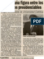 Satélite 19-09-08 César Acuña figura entre los 10 líderes presidenciables