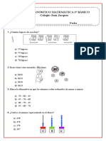 Prueba Diagnostico 3°año Matematicas