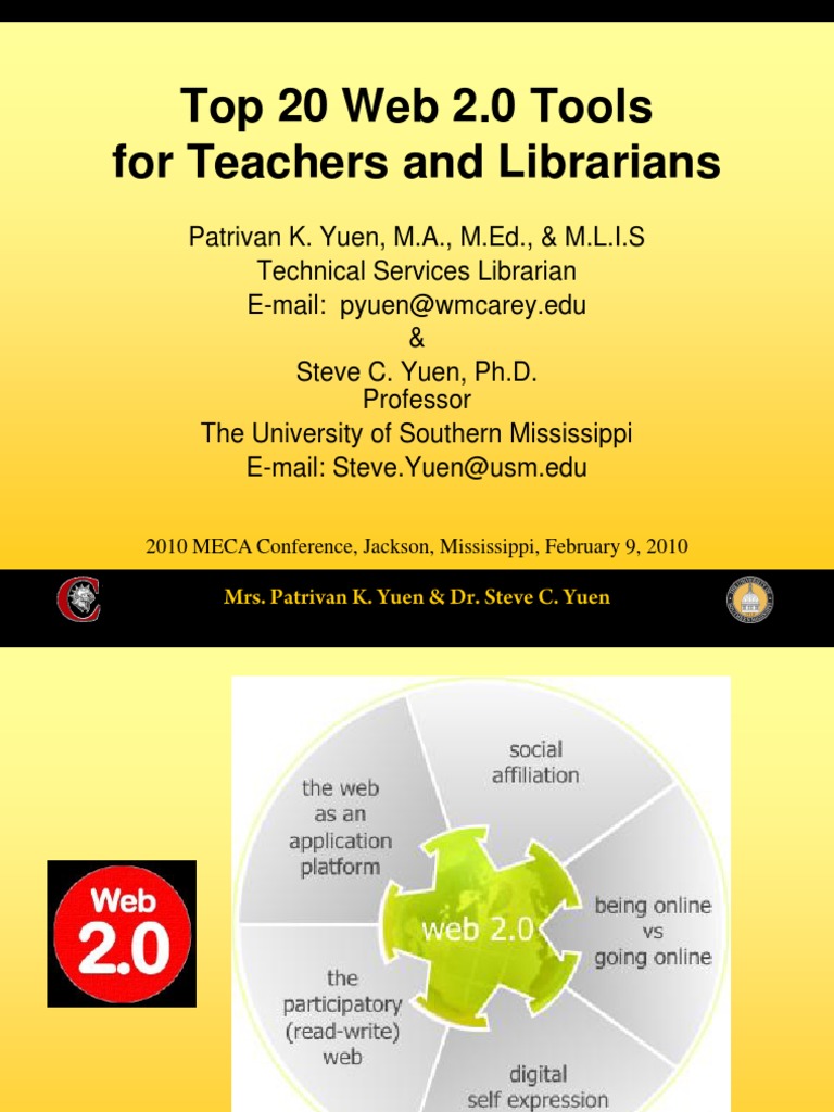 Top 20  2.0 Tools for Teachers and Librarians A Comprehensive Guide