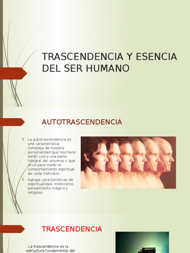 Trascendencia Y Esencia Del Ser Humano Pdf Trascendencia Filosofía