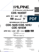 CDE-103EBT: MP3/WMA/AAC CD Receiver With Bluetooth