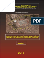 Guía Metodológica. Criterios de Definición Del Radio o Área Urbana y Su Proceso de Homologación, Versión 4 de 2015