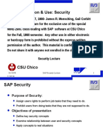 MINS 298C SAP Configuration & Use: Security