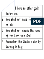 Bible Verse Strips Exodus 20 Ten Commandments